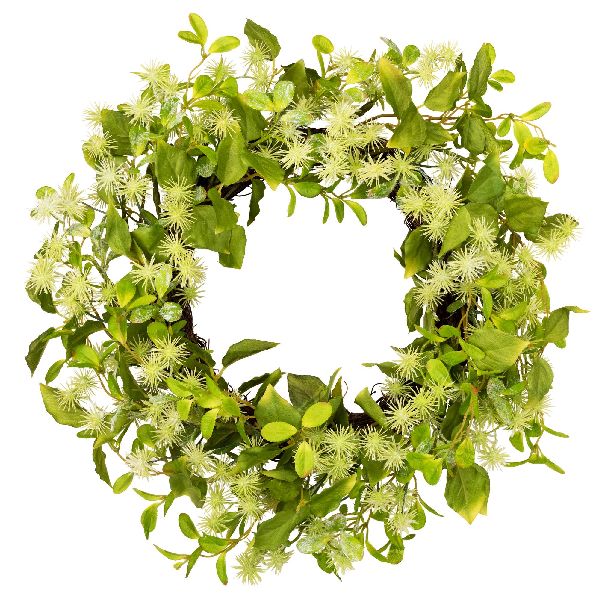 18" Jujube Floral & Foliage Spring Artificial Wreath
